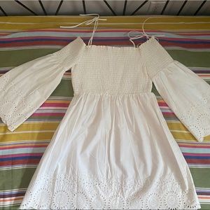 Rachel Roy White Bell Sleeve Off-the-shoulder